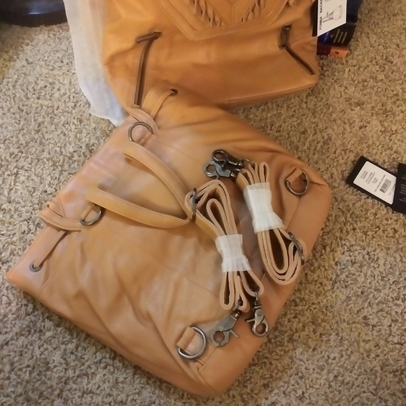 ONE LEFT at this price Boho Leather Backpack - Picture 13 of 16